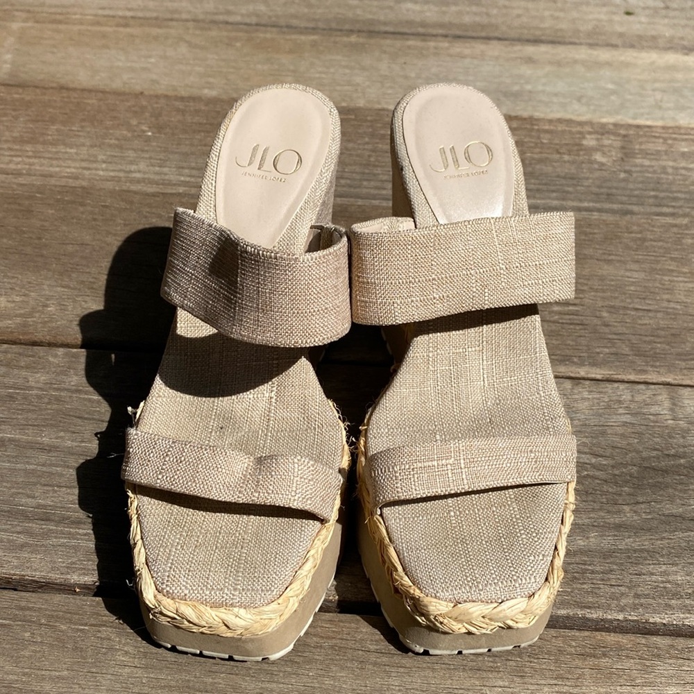 Tan wedge sandal